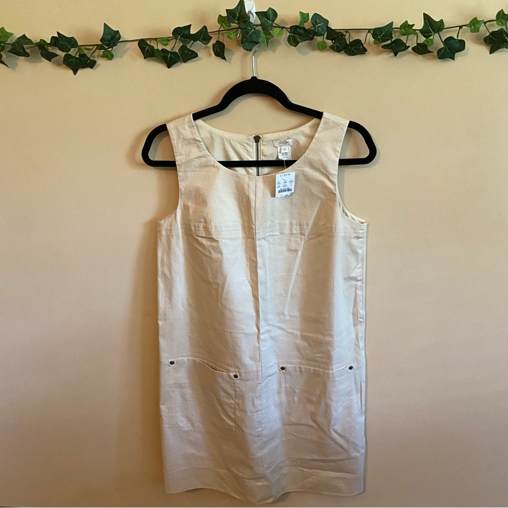 NWT 🍑 J. Crew Women's Cream Urbanite Shift Sheath Dress